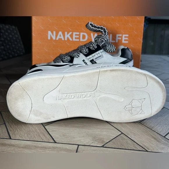 Original Naked Wolfe Black and White Unisex Sneakers - Picture 12 of 17